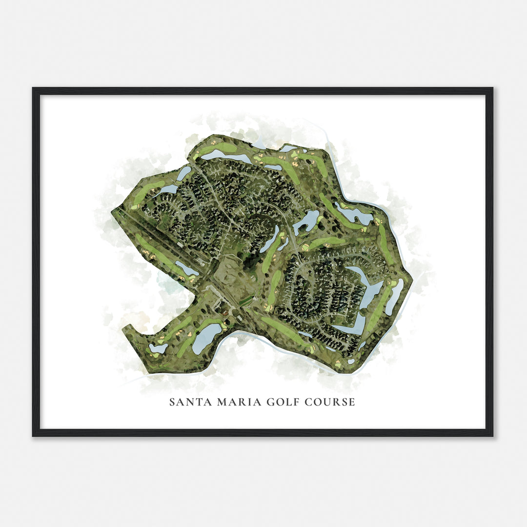 Print of Santa Maria Golf Course Classic Map