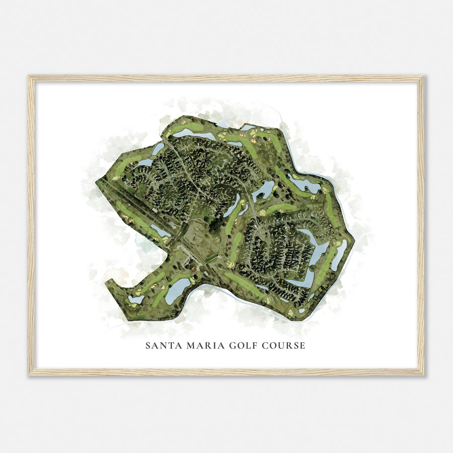 Print of Santa Maria Golf Course Classic Map