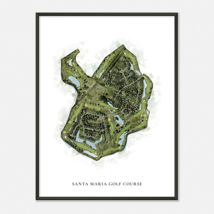 Print of Santa Maria Golf Course Classic Map