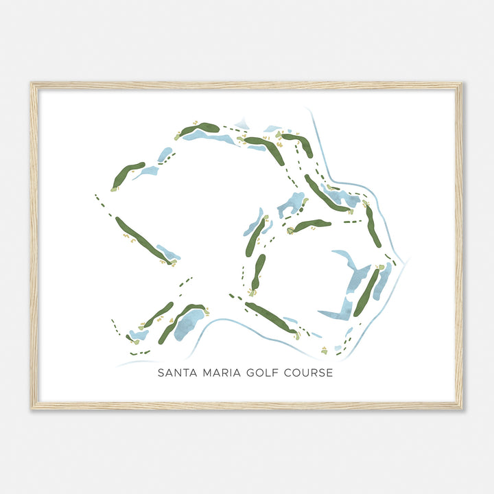 Print of Santa Maria Golf Course Modern Map