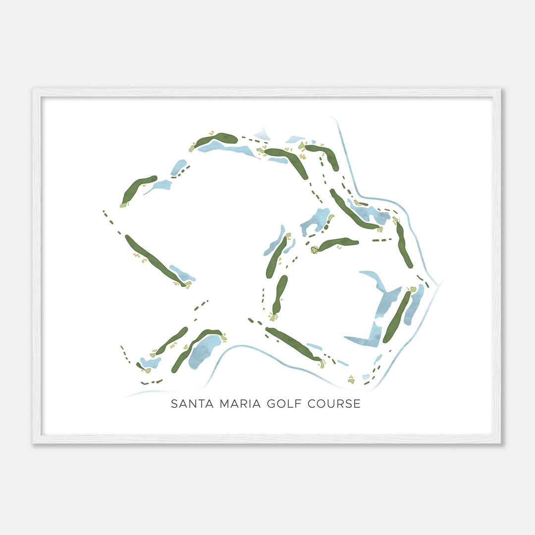 Print of Santa Maria Golf Course Modern Map