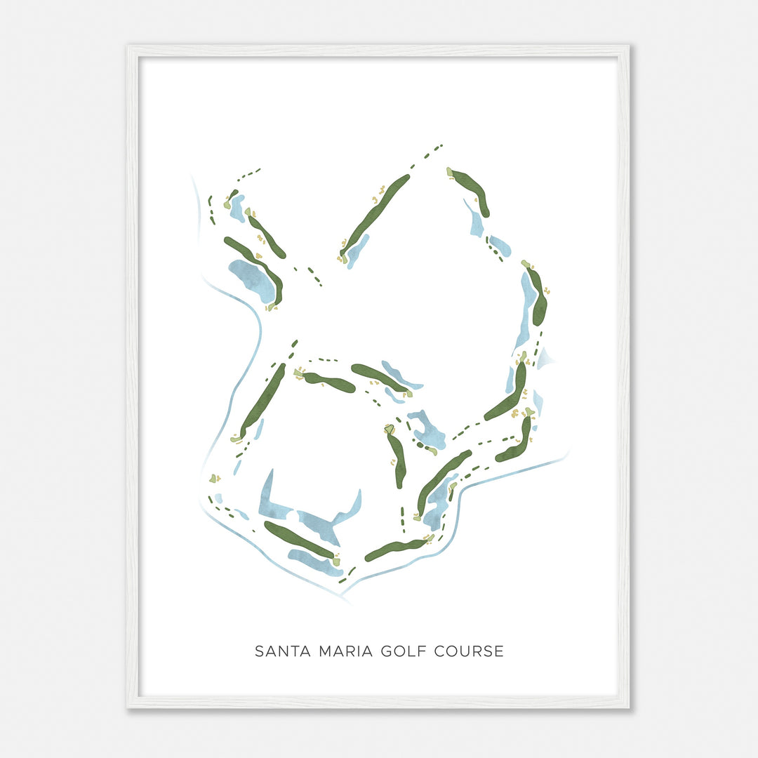 Print of Santa Maria Golf Course Modern Map