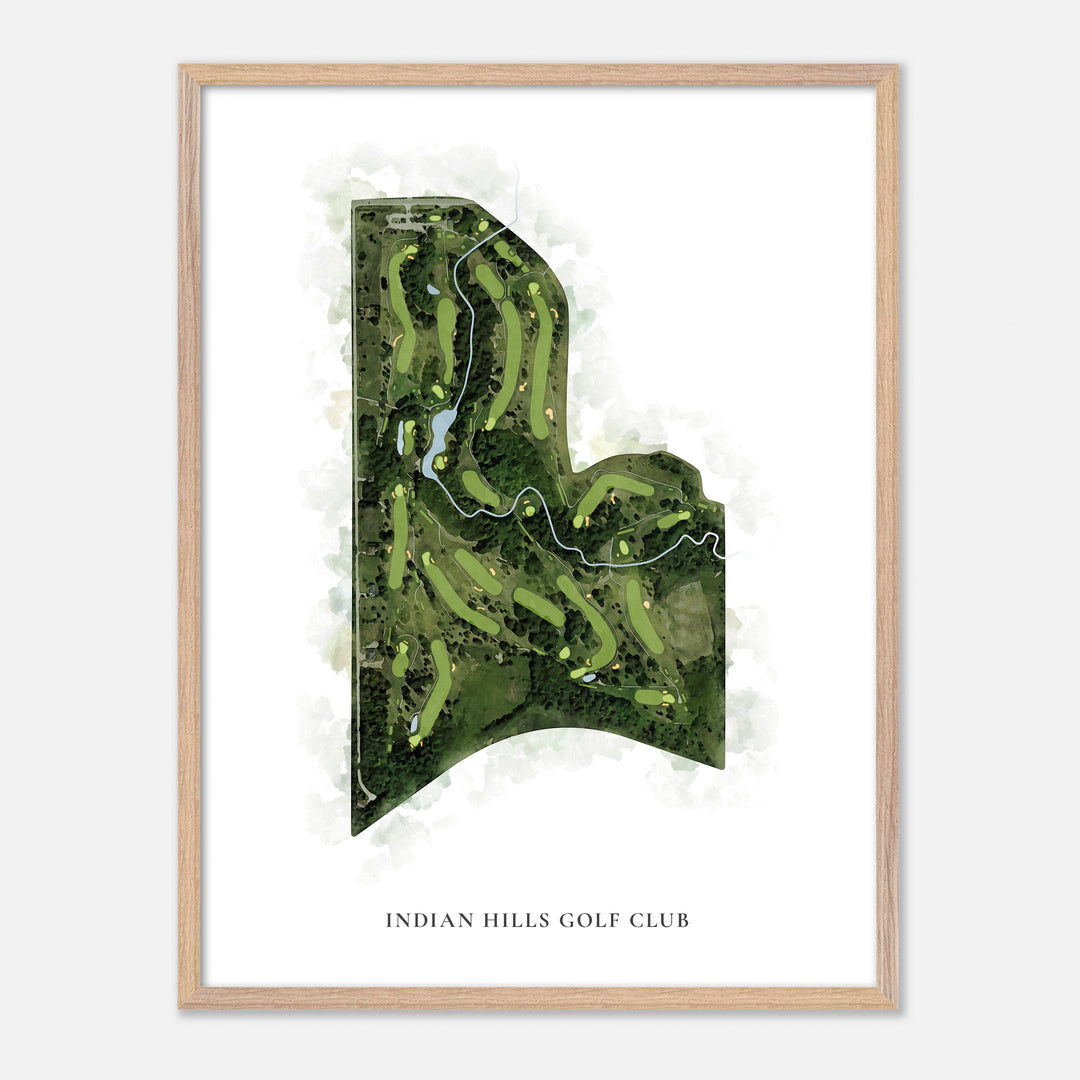 Print of Indian Hills Golf Club Classic Map