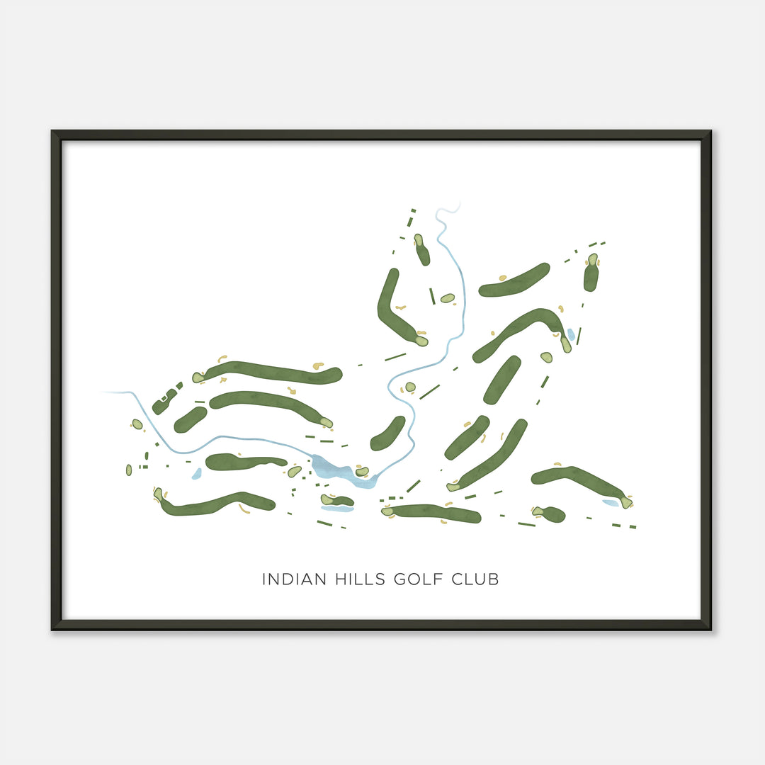 Print of Indian Hills Golf Club Modern Map