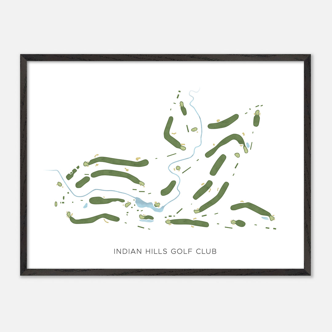 Print of Indian Hills Golf Club Modern Map