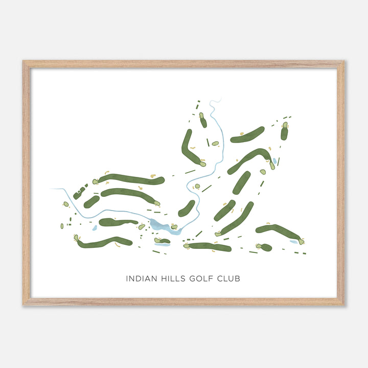 Print of Indian Hills Golf Club Modern Map