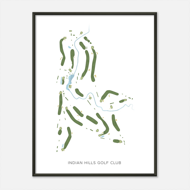 Print of Indian Hills Golf Club Modern Map