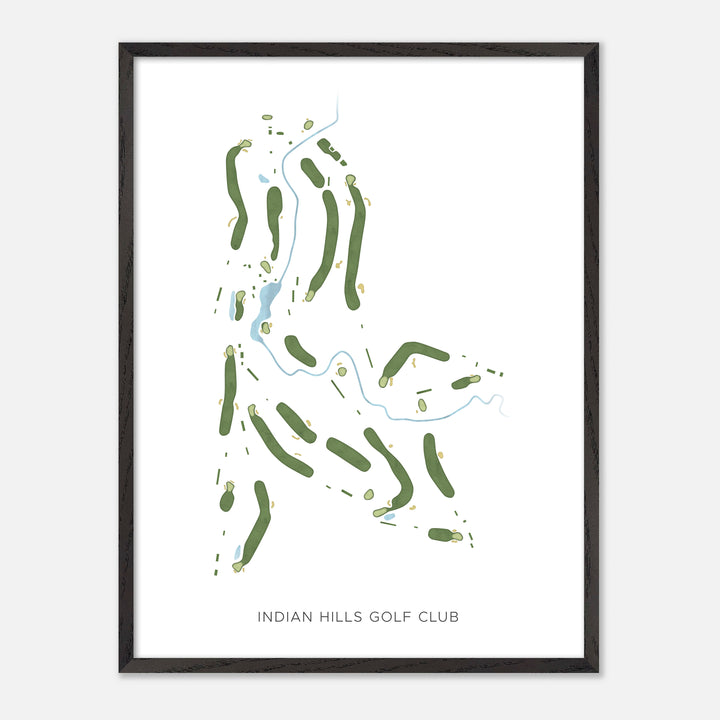 Print of Indian Hills Golf Club Modern Map