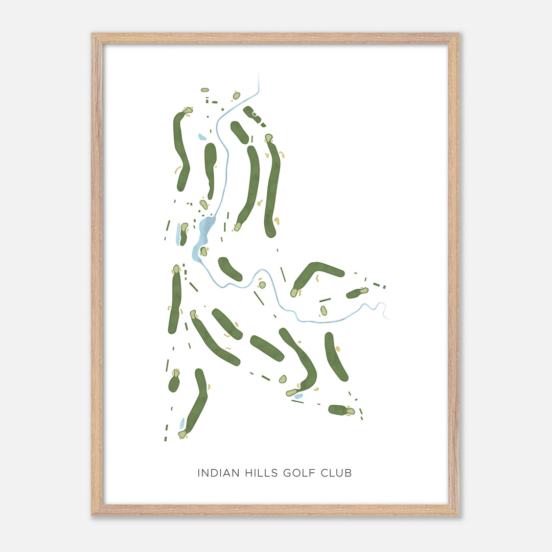 Print of Indian Hills Golf Club Modern Map