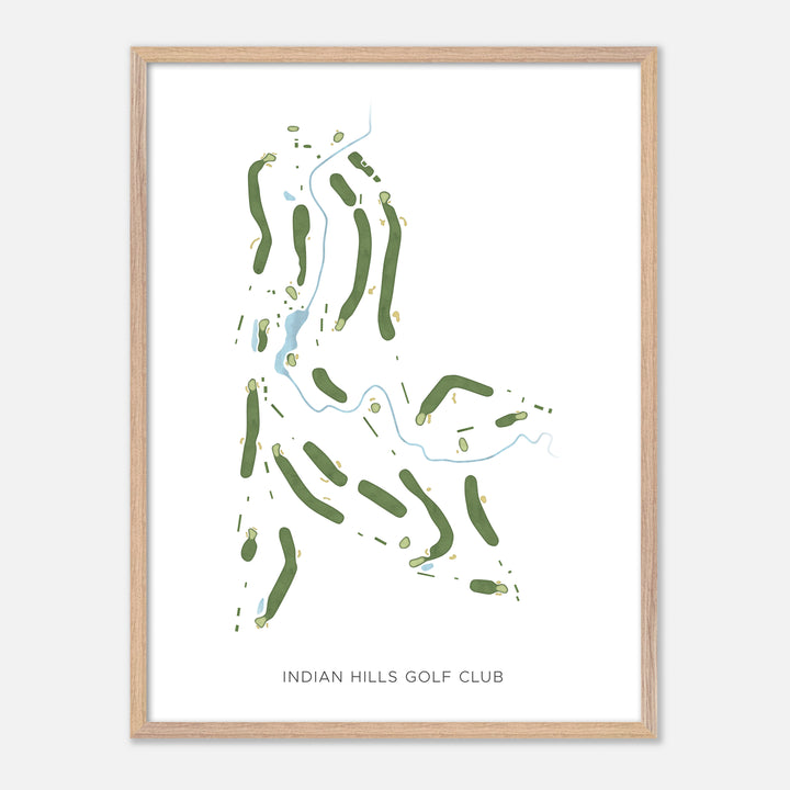 Print of Indian Hills Golf Club Modern Map