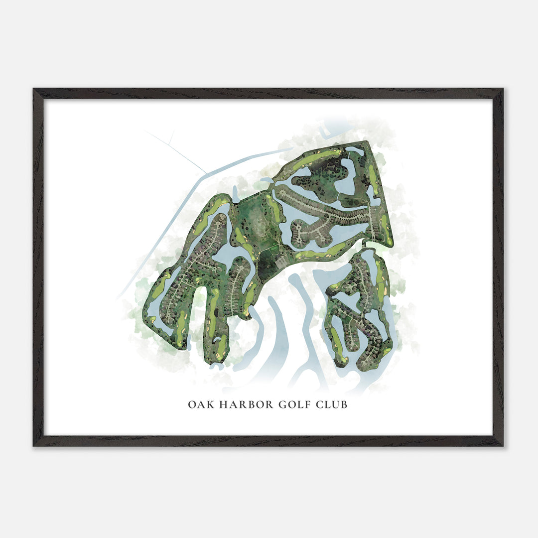 Print of Oak Harbor Golf Club Classic Map