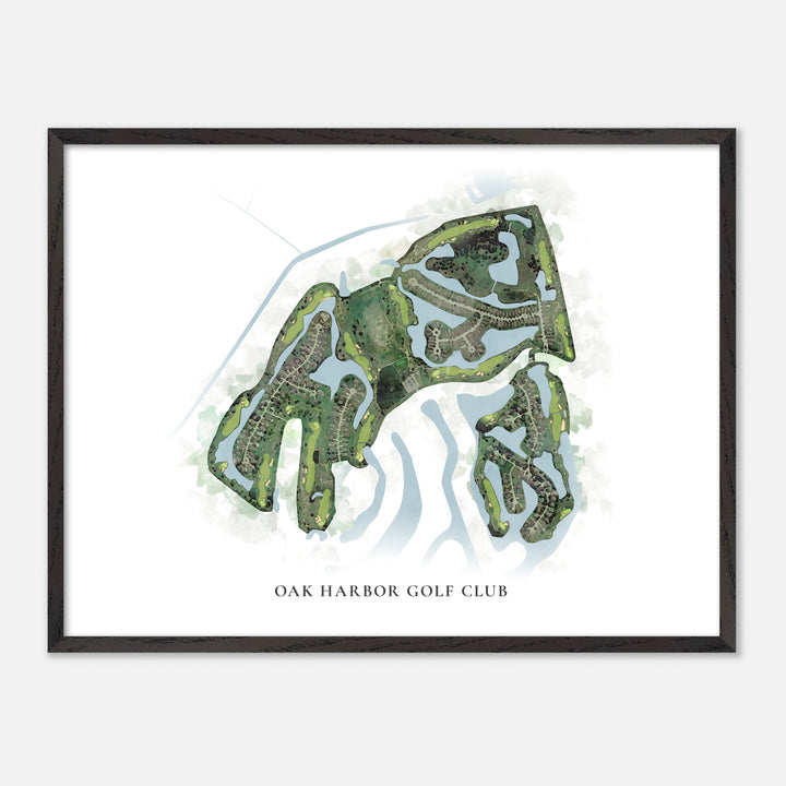 Print of Oak Harbor Golf Club Classic Map