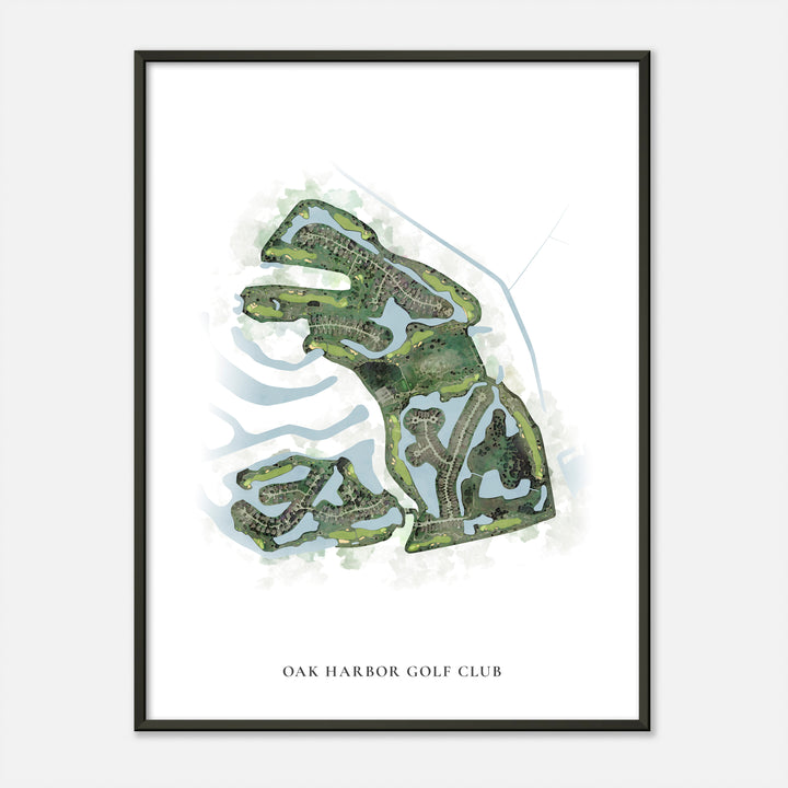 Print of Oak Harbor Golf Club Classic Map