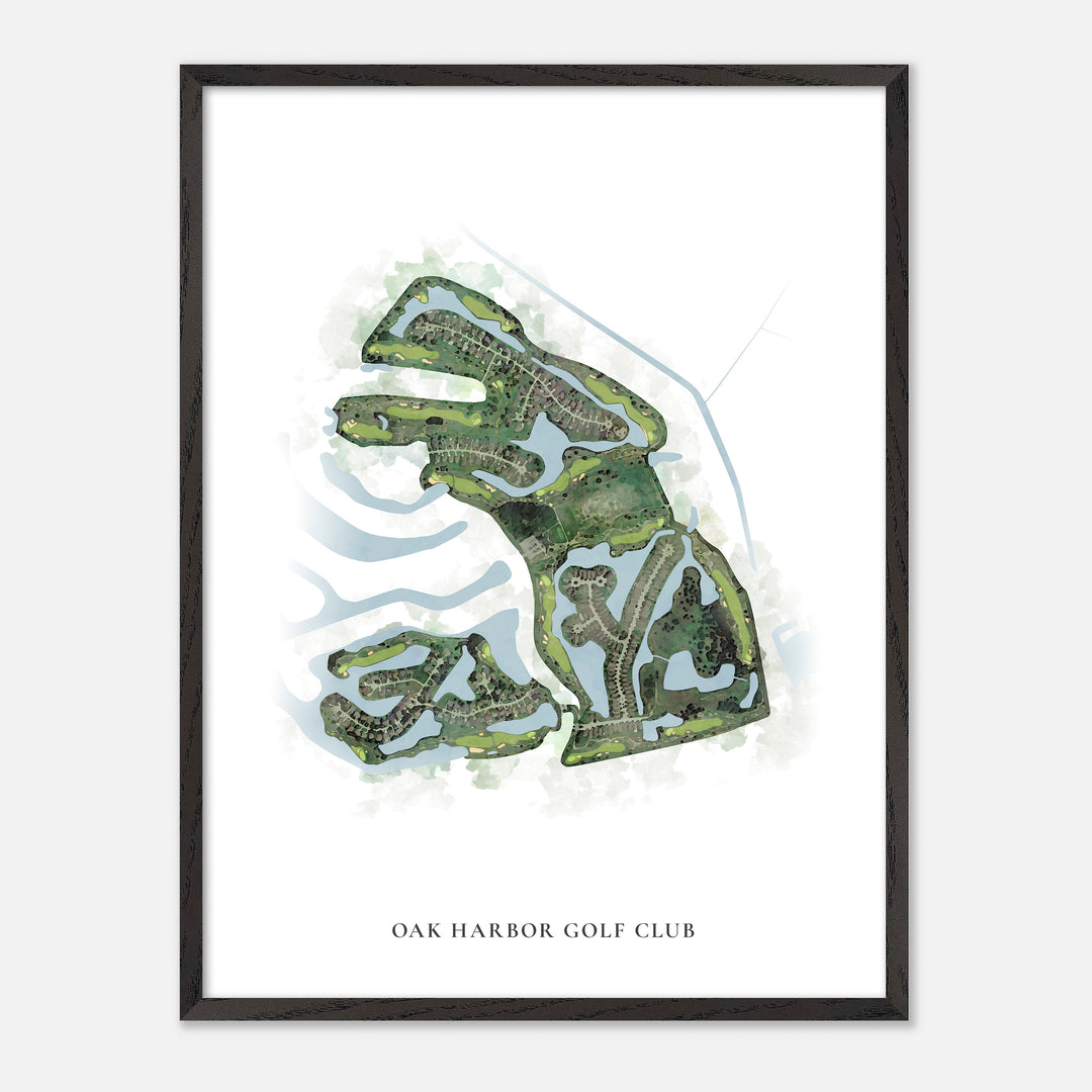 Print of Oak Harbor Golf Club Classic Map
