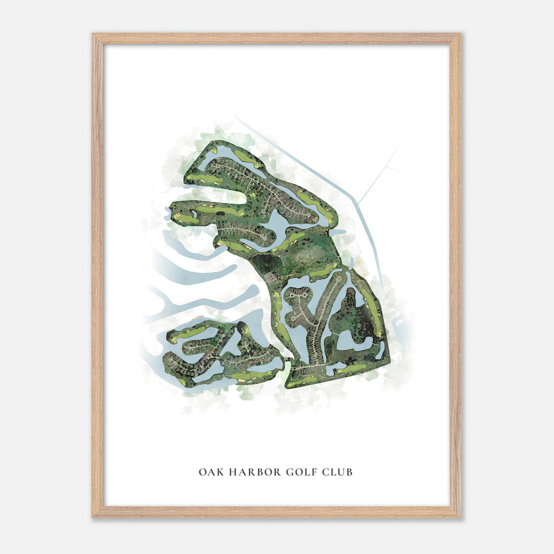 Print of Oak Harbor Golf Club Classic Map