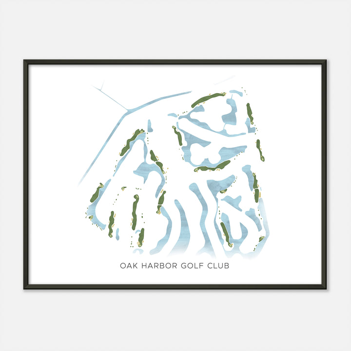 Print of Oak Harbor Golf Club Modern Map