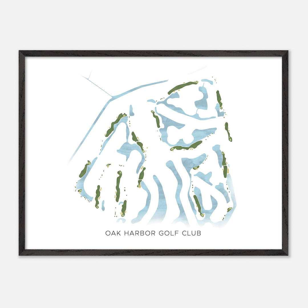 Print of Oak Harbor Golf Club Modern Map