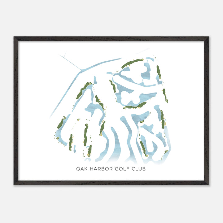 Print of Oak Harbor Golf Club Modern Map