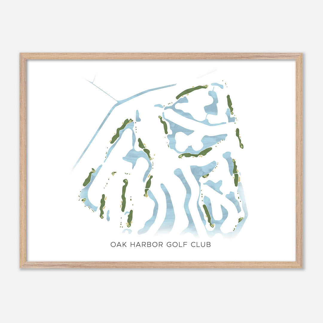 Print of Oak Harbor Golf Club Modern Map