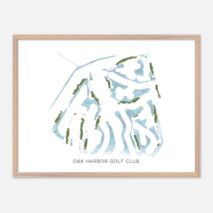 Print of Oak Harbor Golf Club Modern Map
