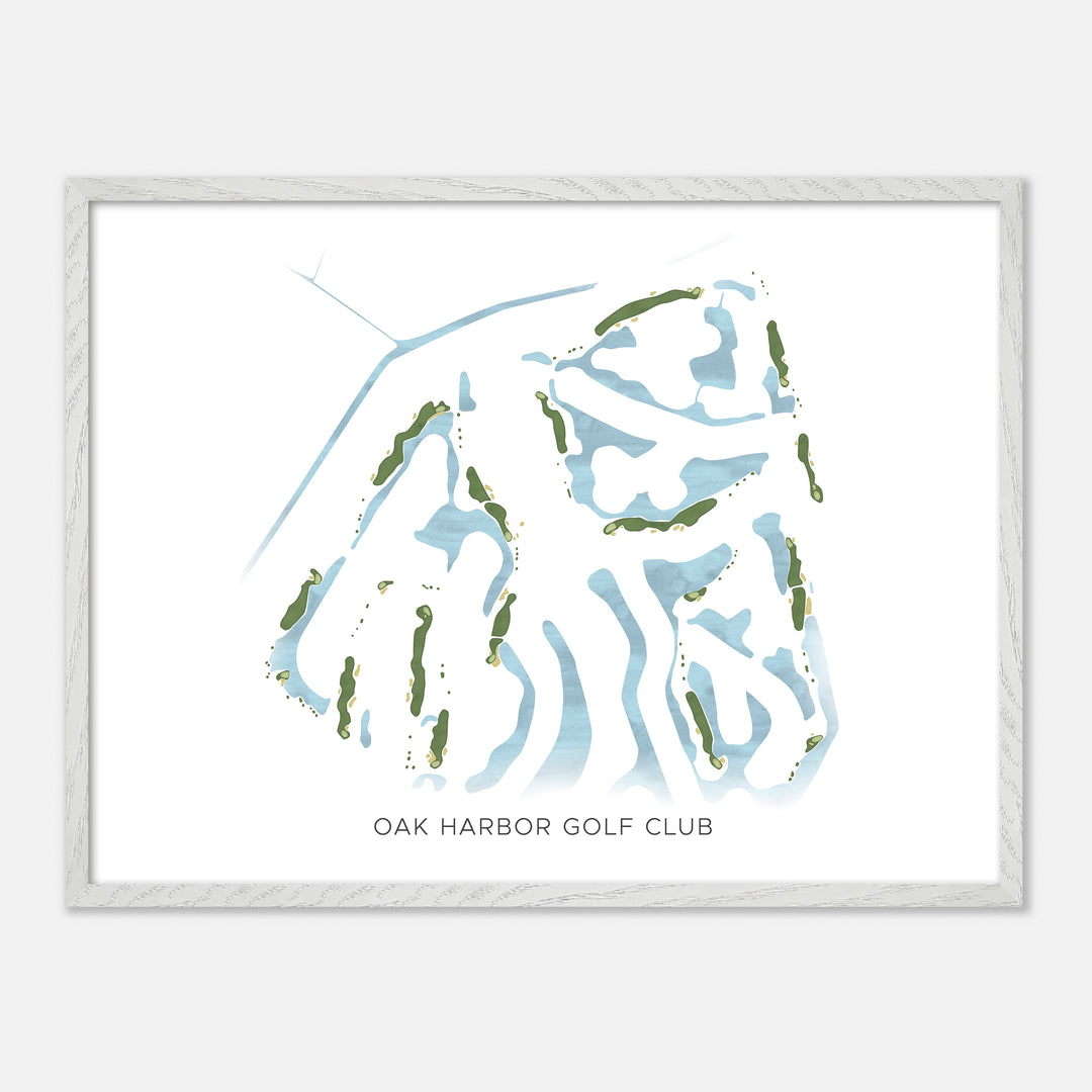 Print of Oak Harbor Golf Club Modern Map