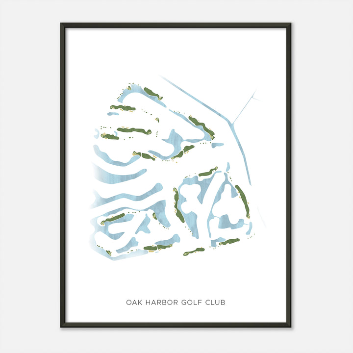 Print of Oak Harbor Golf Club Modern Map