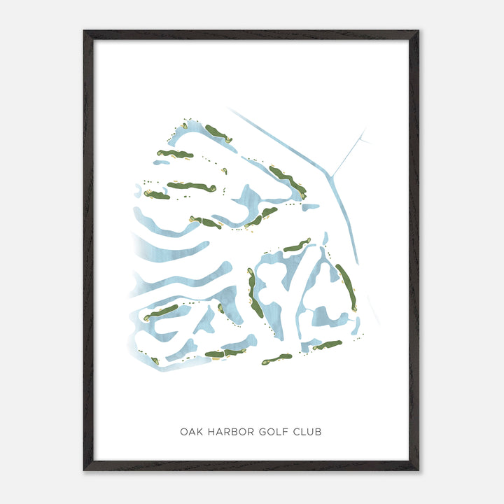Print of Oak Harbor Golf Club Modern Map