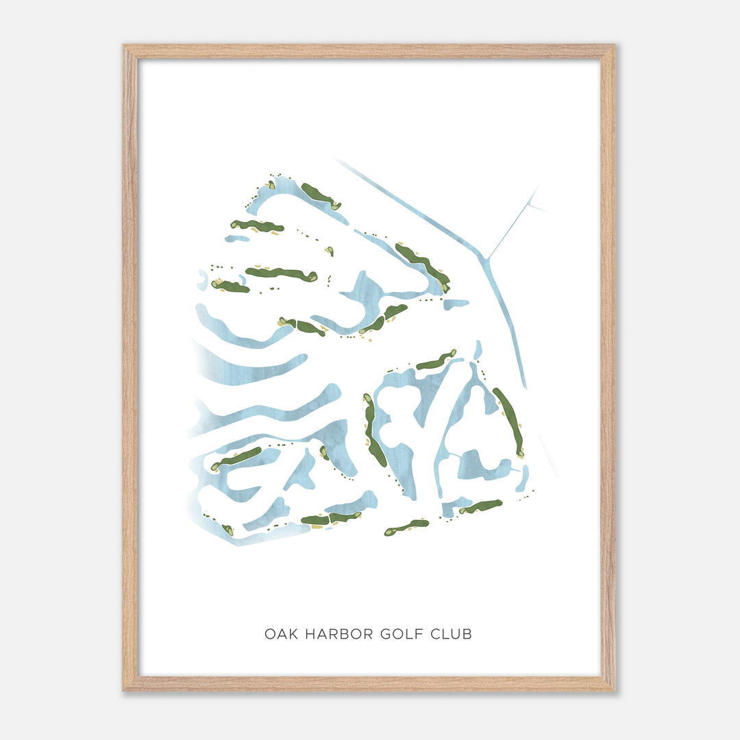 Print of Oak Harbor Golf Club Modern Map