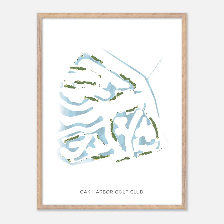 Print of Oak Harbor Golf Club Modern Map