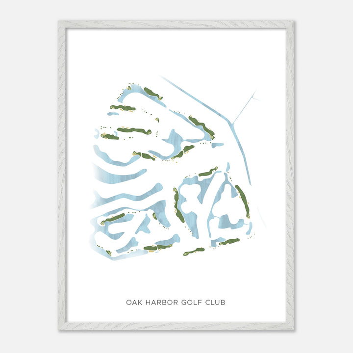 Print of Oak Harbor Golf Club Modern Map