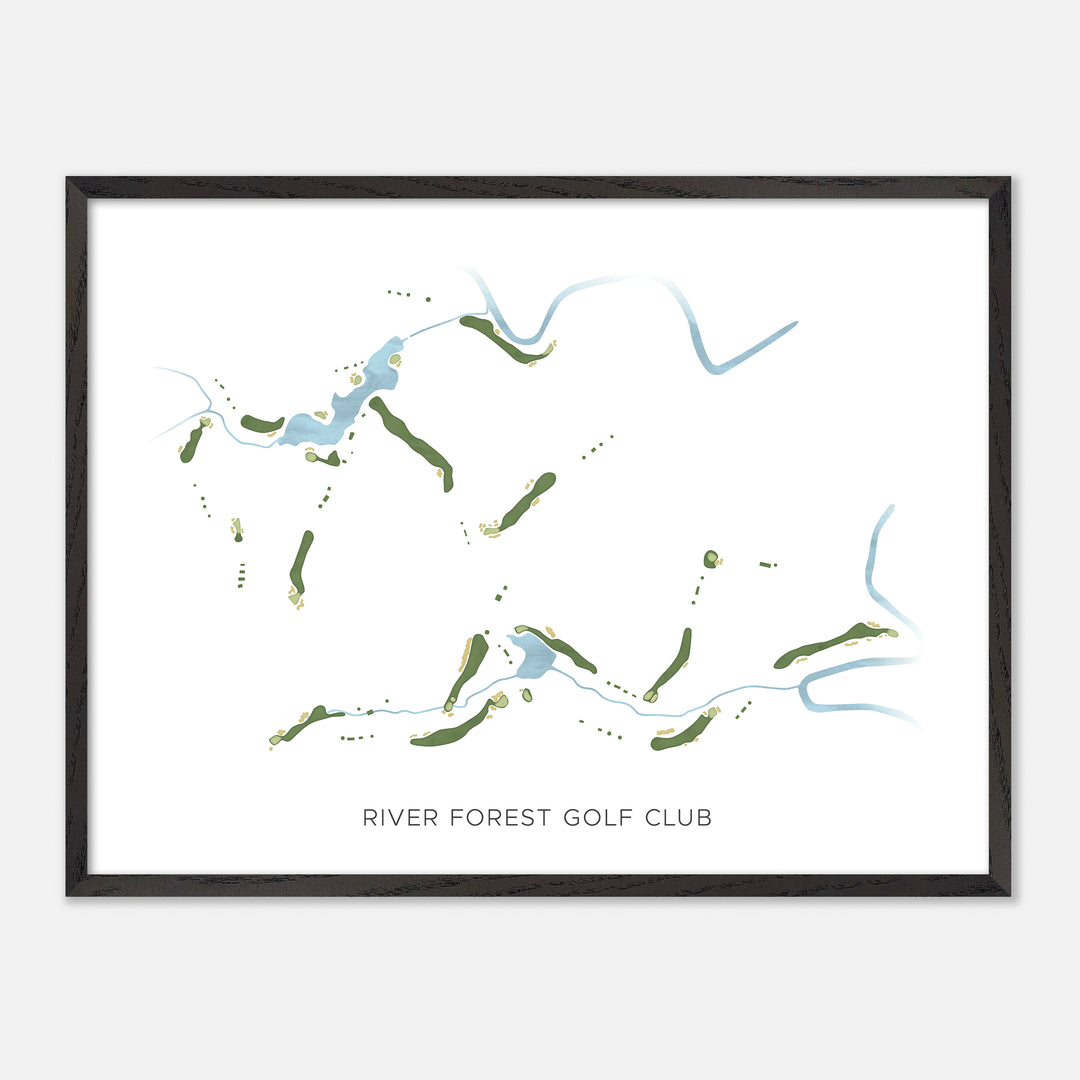 Print of River Forest Golf Club Modern Map