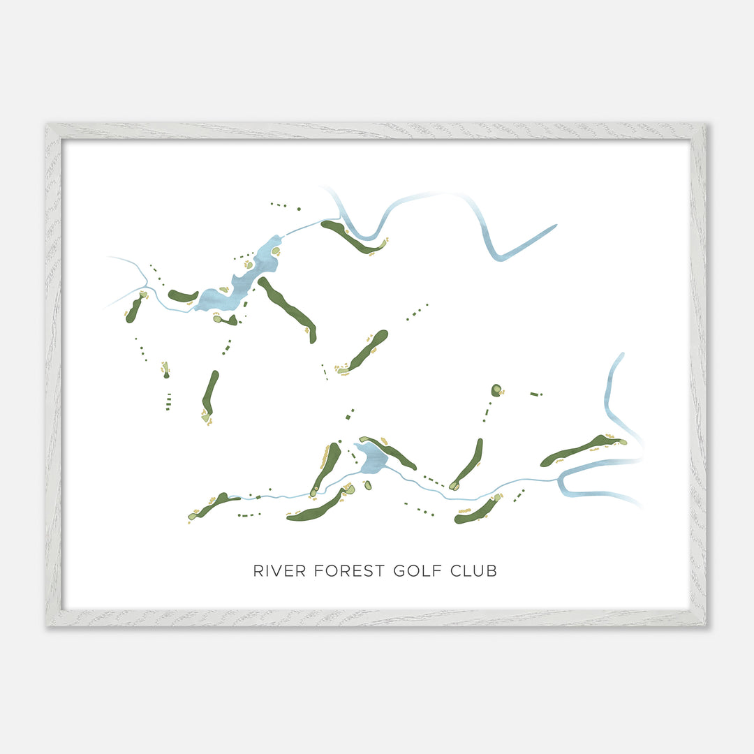 Print of River Forest Golf Club Modern Map