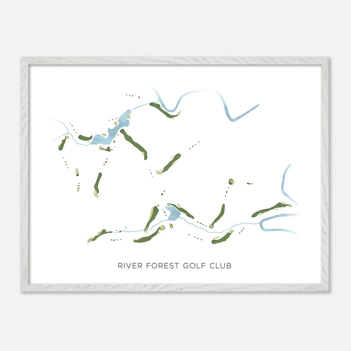 Print of River Forest Golf Club Modern Map