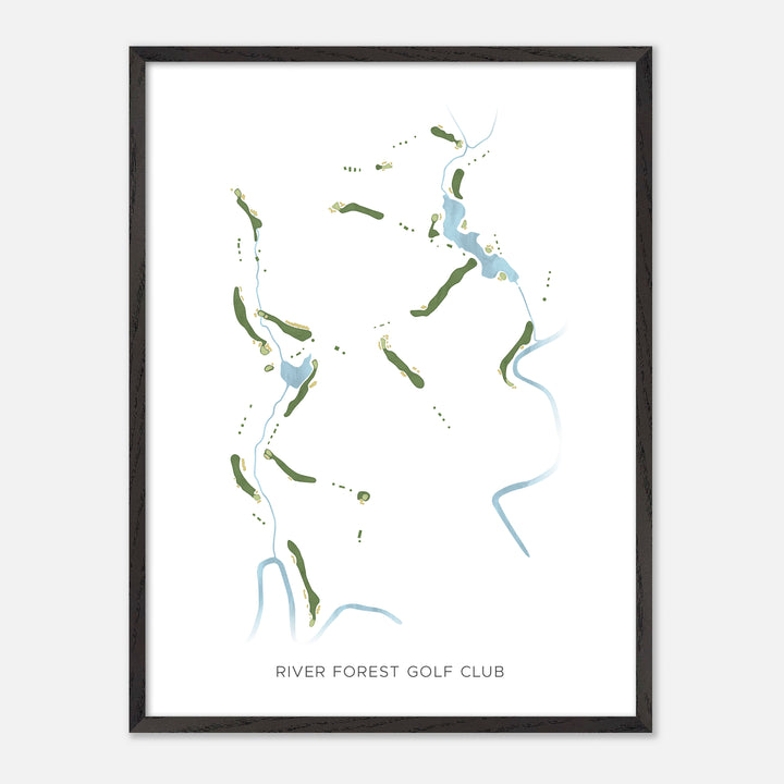 Print of River Forest Golf Club Modern Map