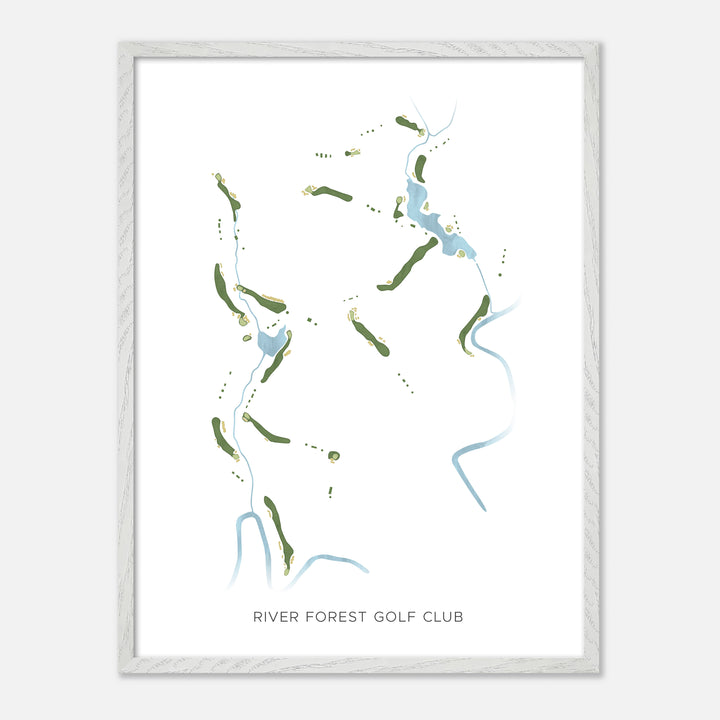 Print of River Forest Golf Club Modern Map