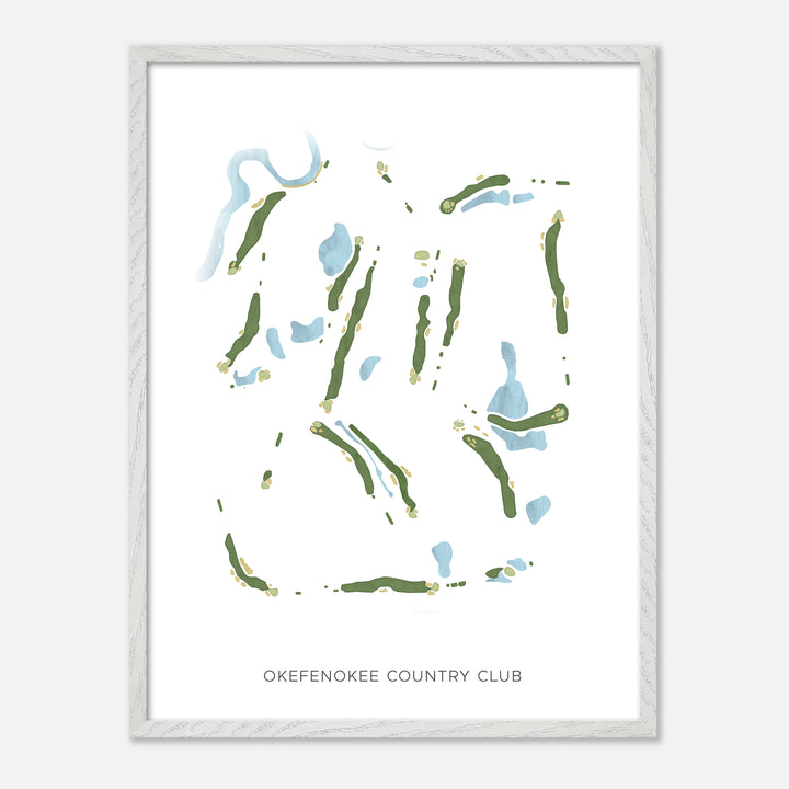 Print of Okefenokee Country Club Modern Map