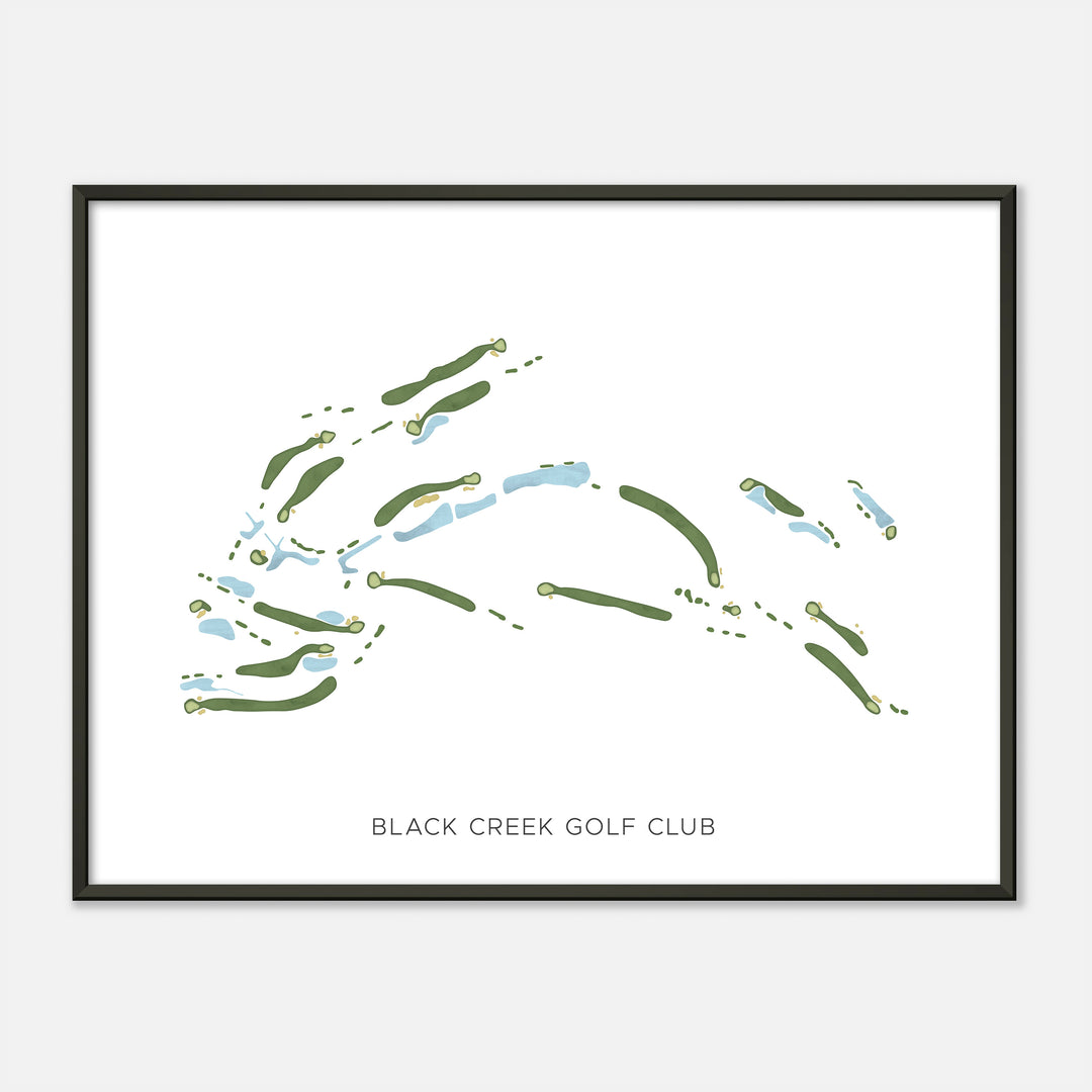 Print of Black Creek Golf Club Modern Map