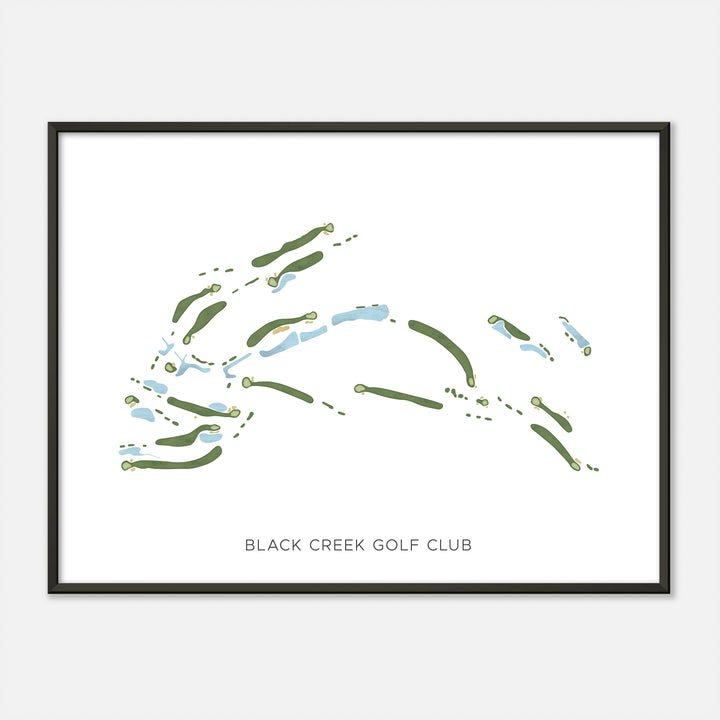 Print of Black Creek Golf Club Modern Map