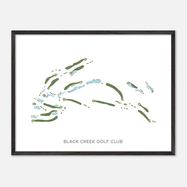 Print of Black Creek Golf Club Modern Map