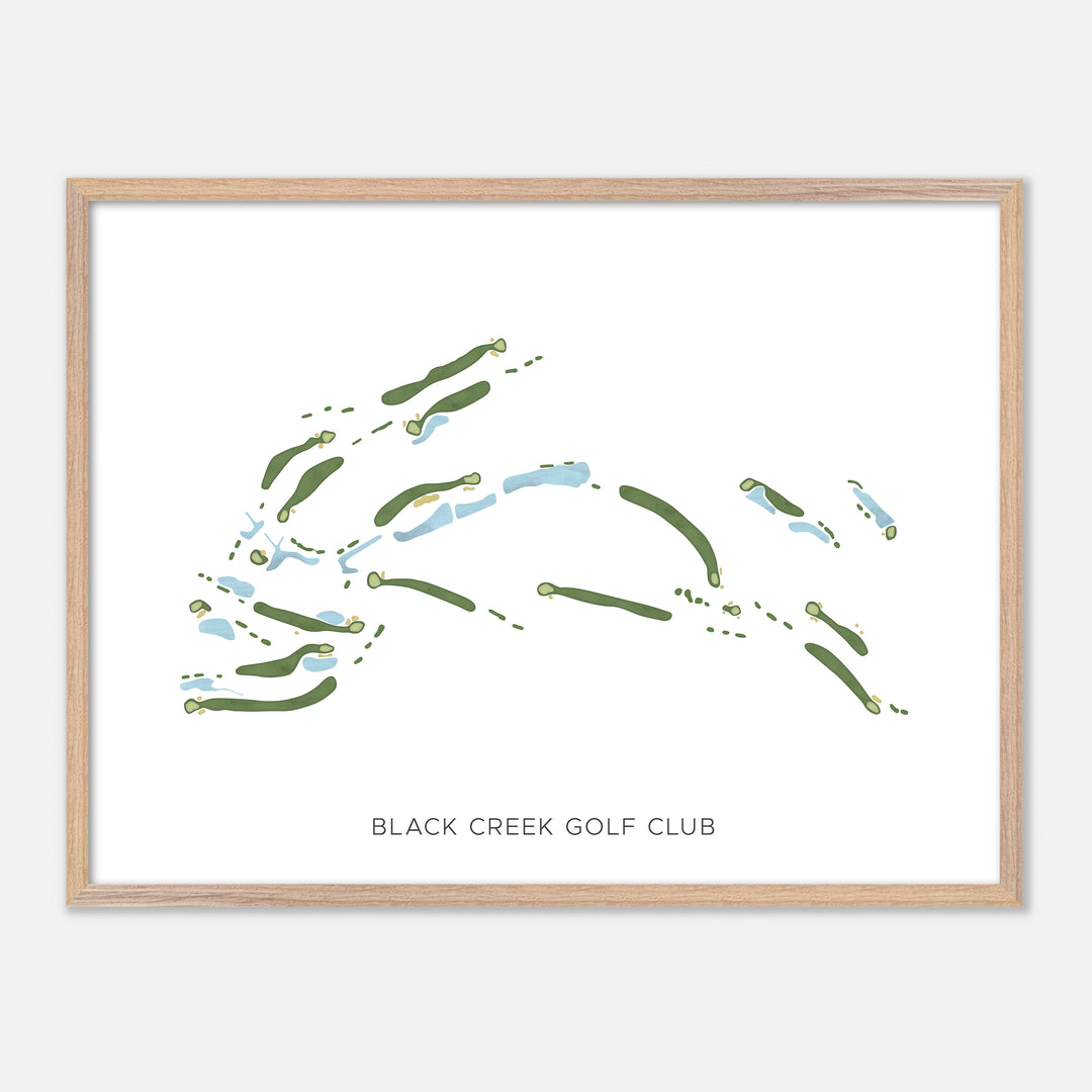 Print of Black Creek Golf Club Modern Map