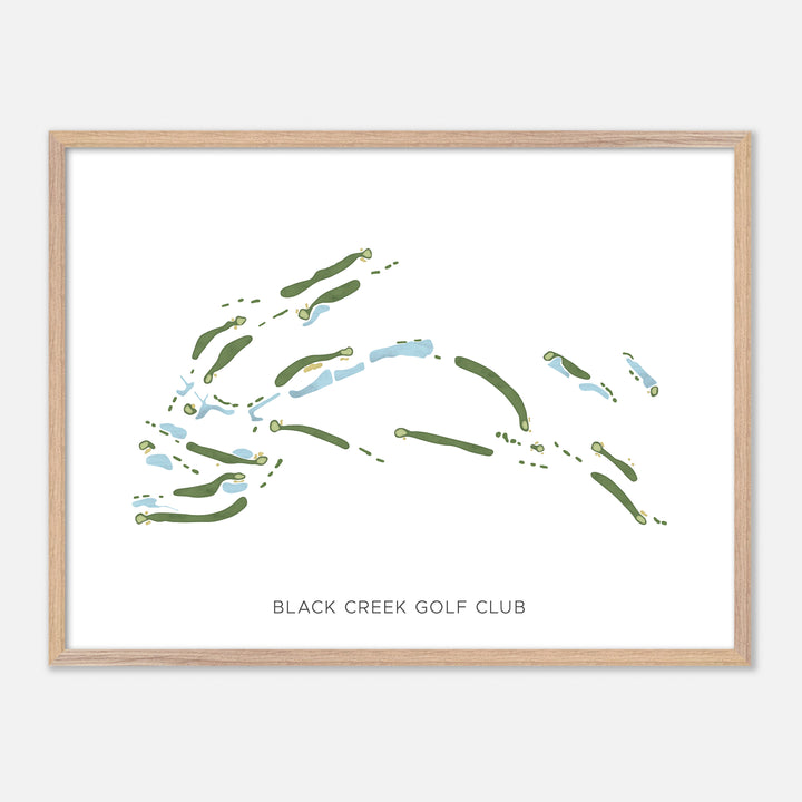 Print of Black Creek Golf Club Modern Map