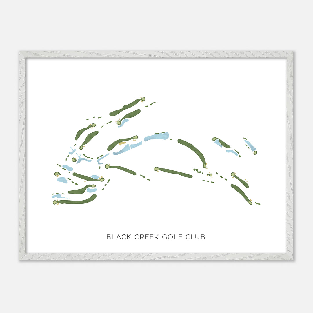 Print of Black Creek Golf Club Modern Map
