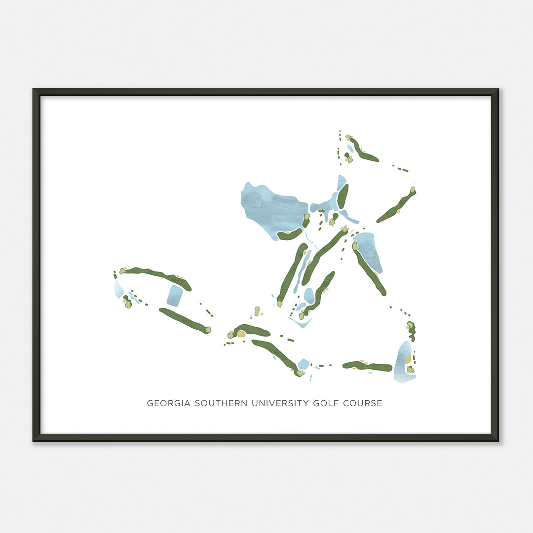 Print of Georgia Southern University Golf Course Modern Map