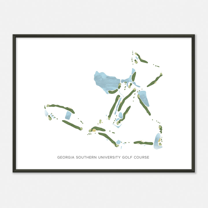 Print of Georgia Southern University Golf Course Modern Map