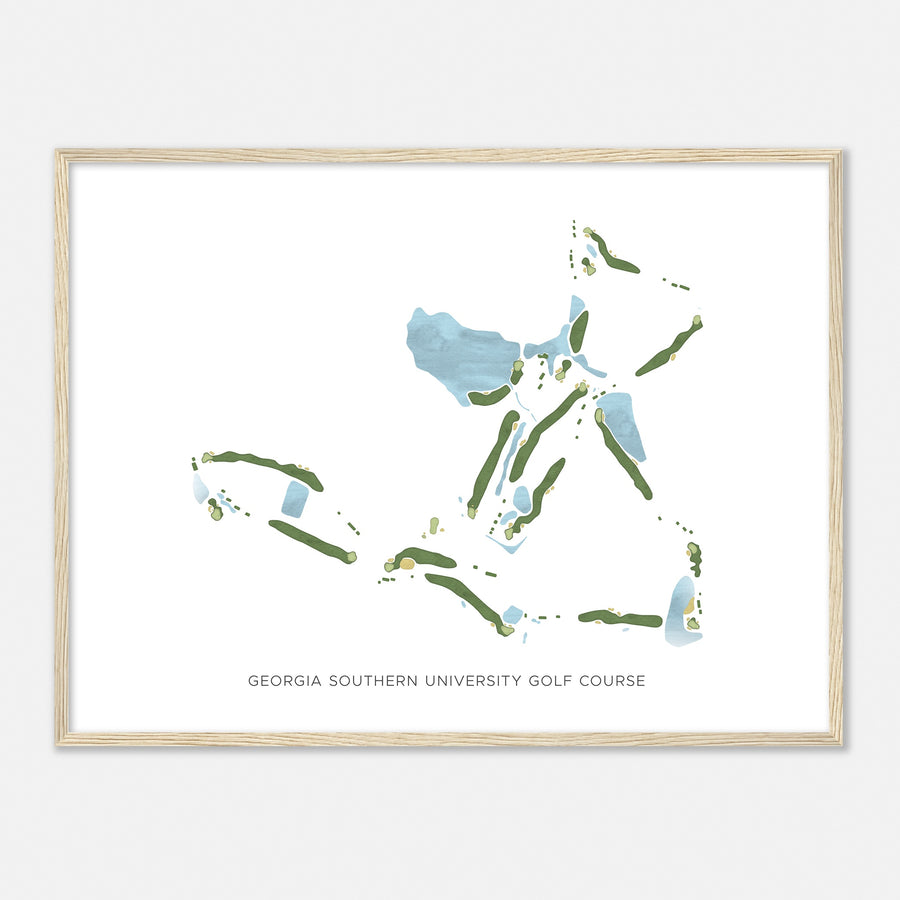 Print of Georgia Southern University Golf Course Modern Map