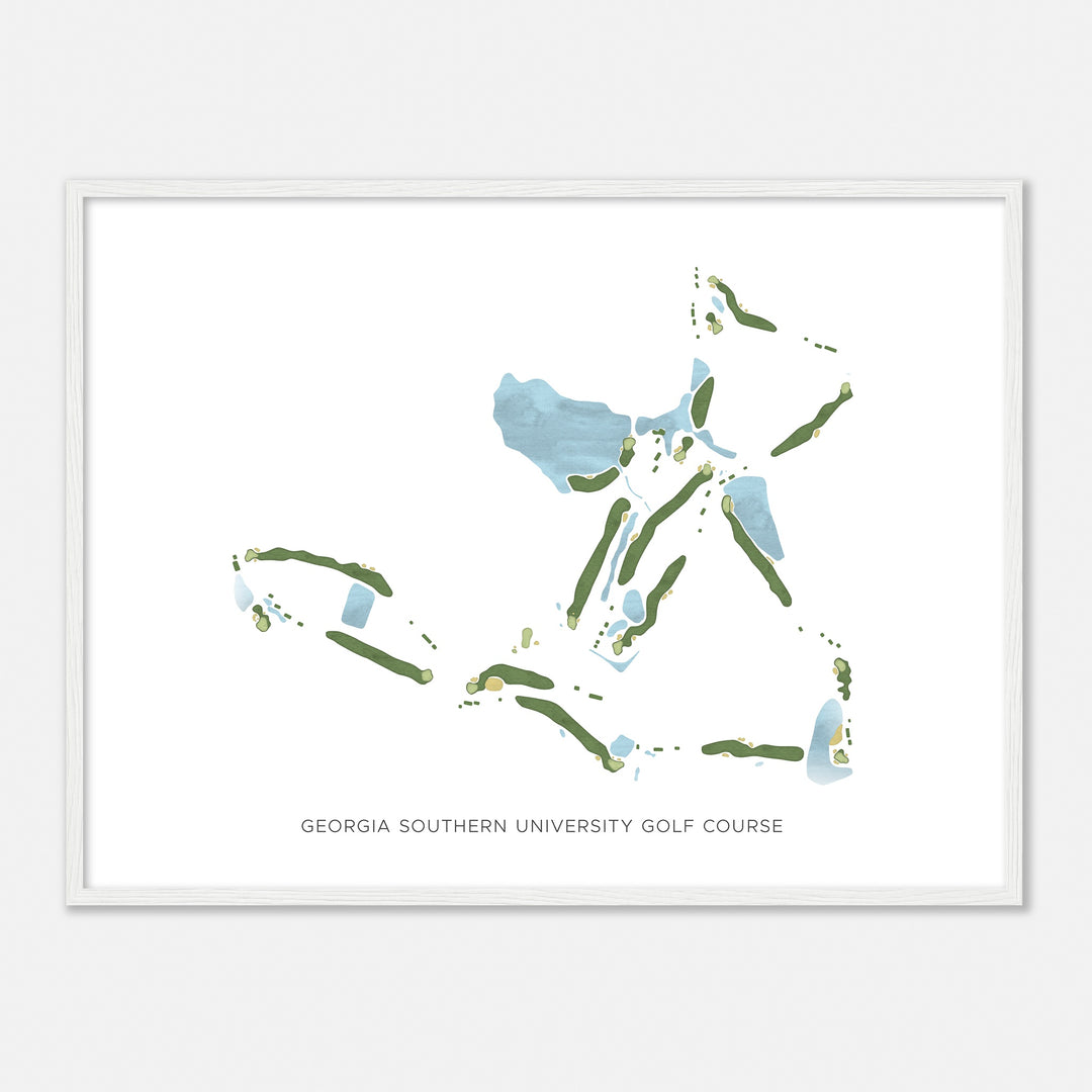 Print of Georgia Southern University Golf Course Modern Map