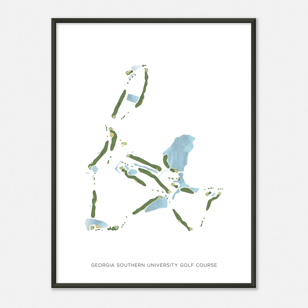 Print of Georgia Southern University Golf Course Modern Map