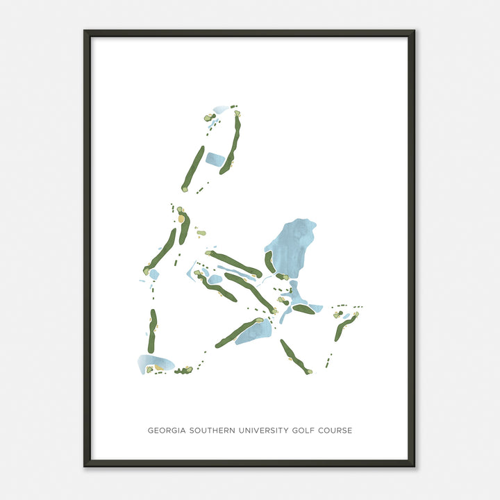Print of Georgia Southern University Golf Course Modern Map