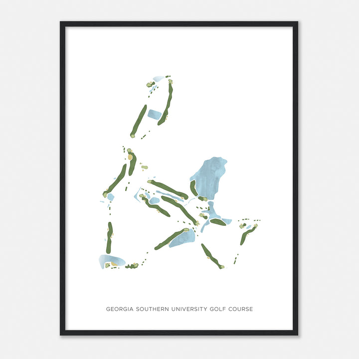 Print of Georgia Southern University Golf Course Modern Map