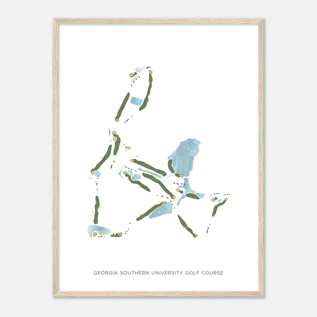 Print of Georgia Southern University Golf Course Modern Map